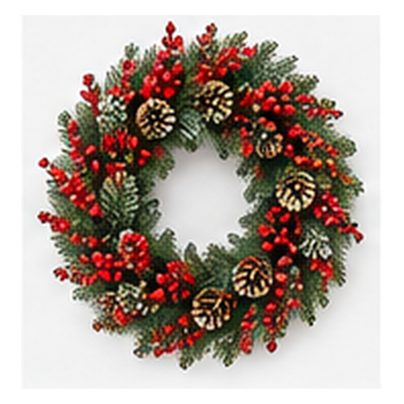 24 Inch Snow Flocked Wreath