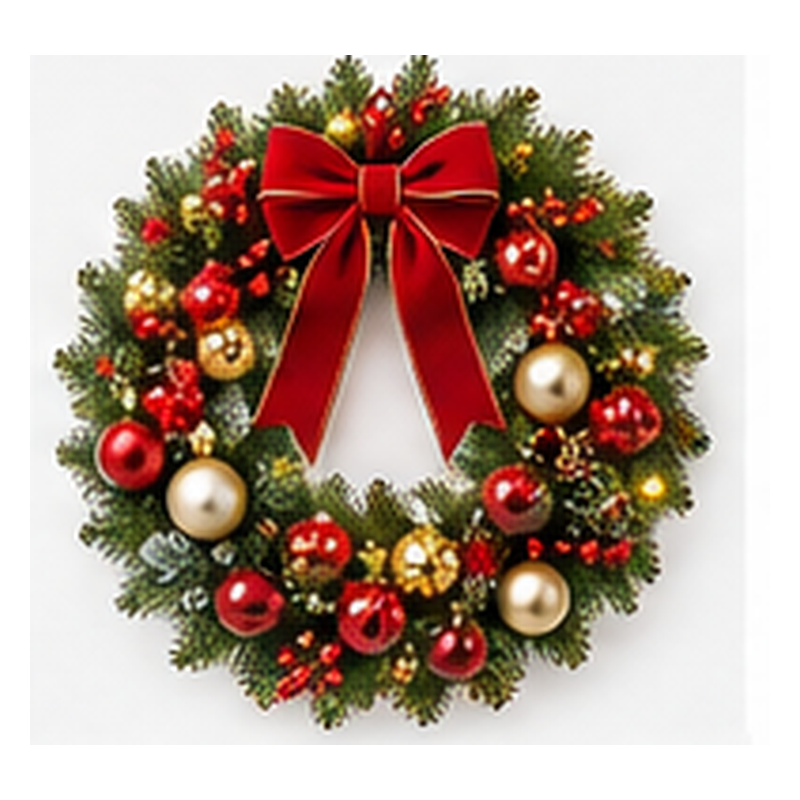 24 Inch Pre-Lit Wreath